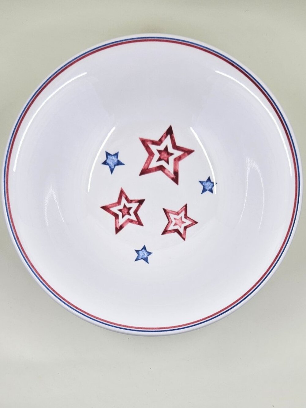 Set of (4) Longaberger Stars and Stripes Dinnerware Bowls